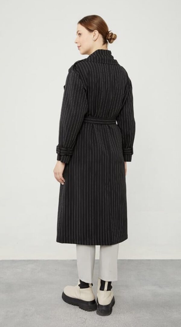 LEVIDORgestreifter Trenchcoat – Bild 8