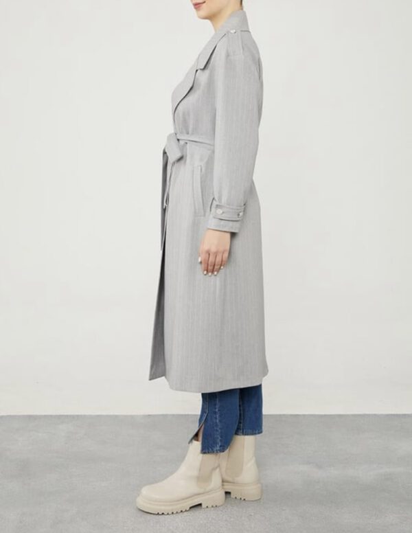 LEVIDORgestreifter Trenchcoat – Bild 5