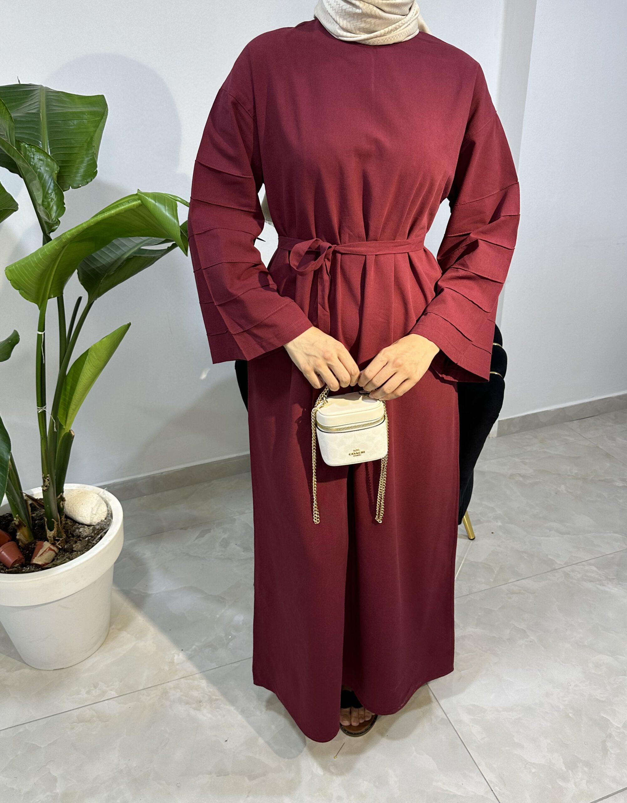 Leinenkleid mit Biesen – Bild 8