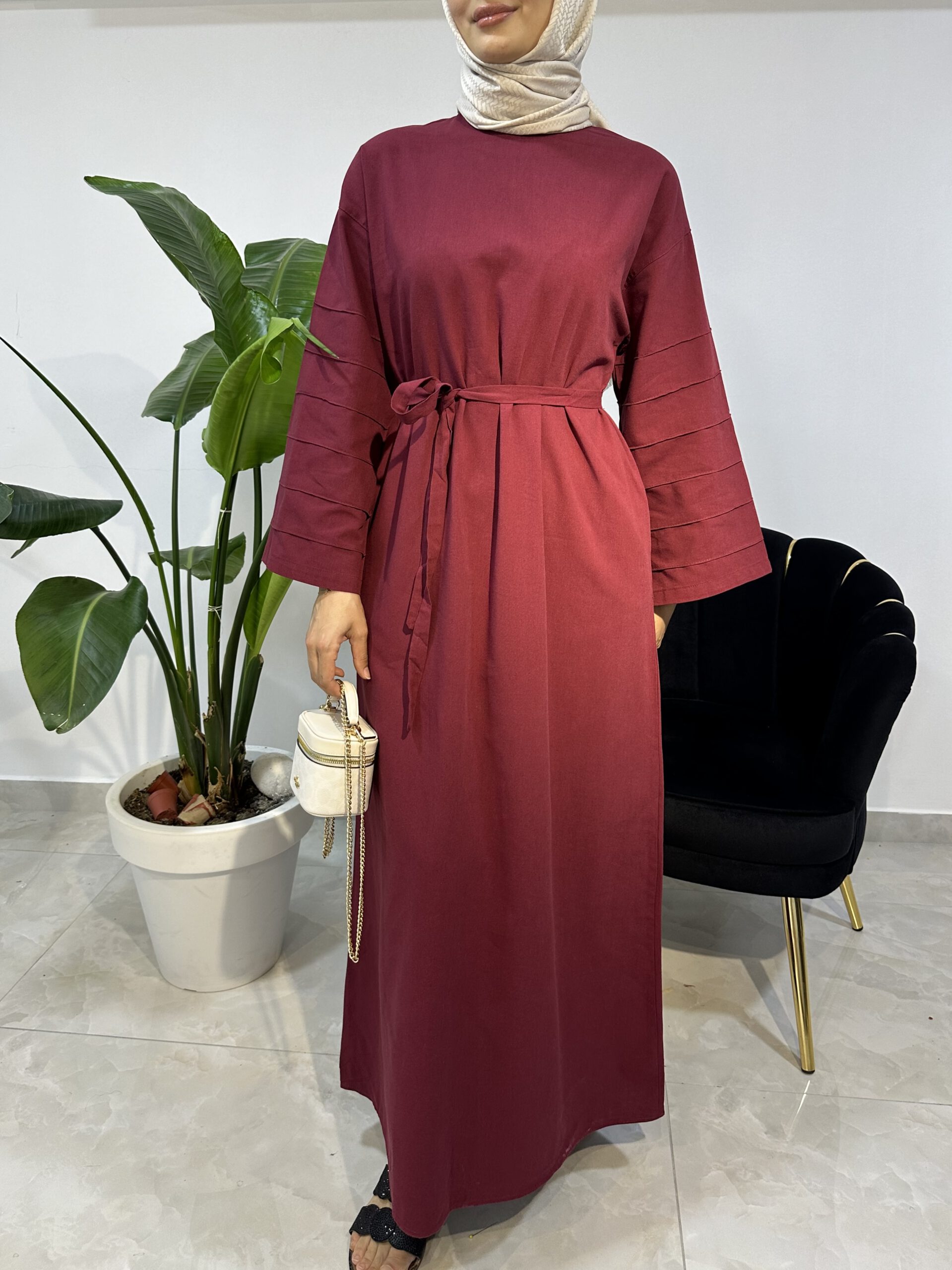 Leinenkleid mit Biesen – Bild 5