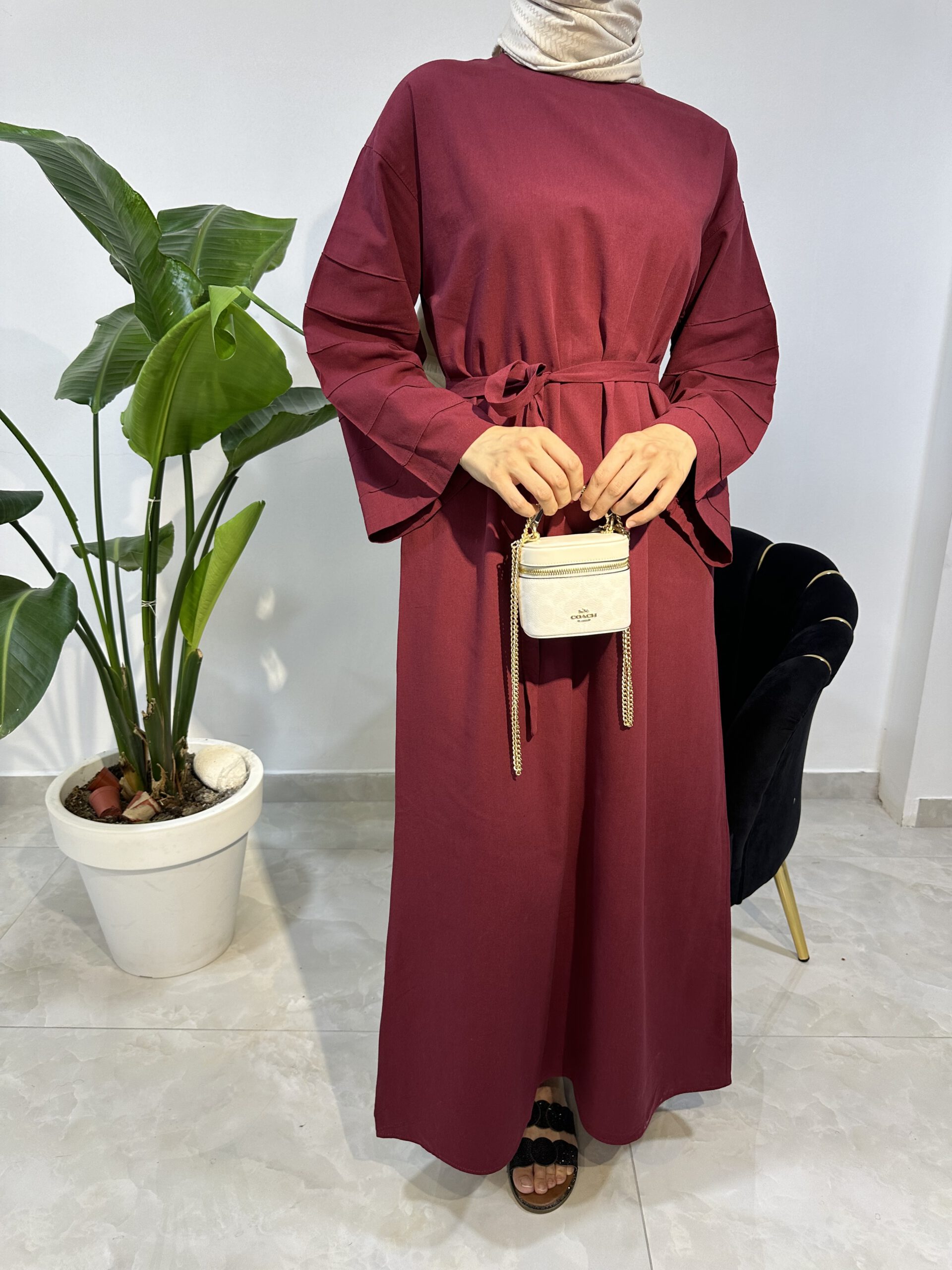 Leinenkleid mit Biesen – Bild 4